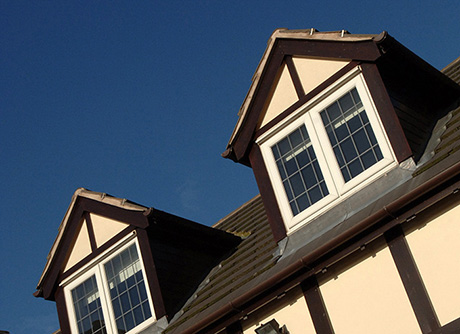 Dormer windows on roof